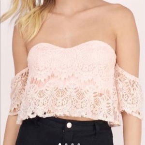 Tobi Off the Shoulder Crop Top